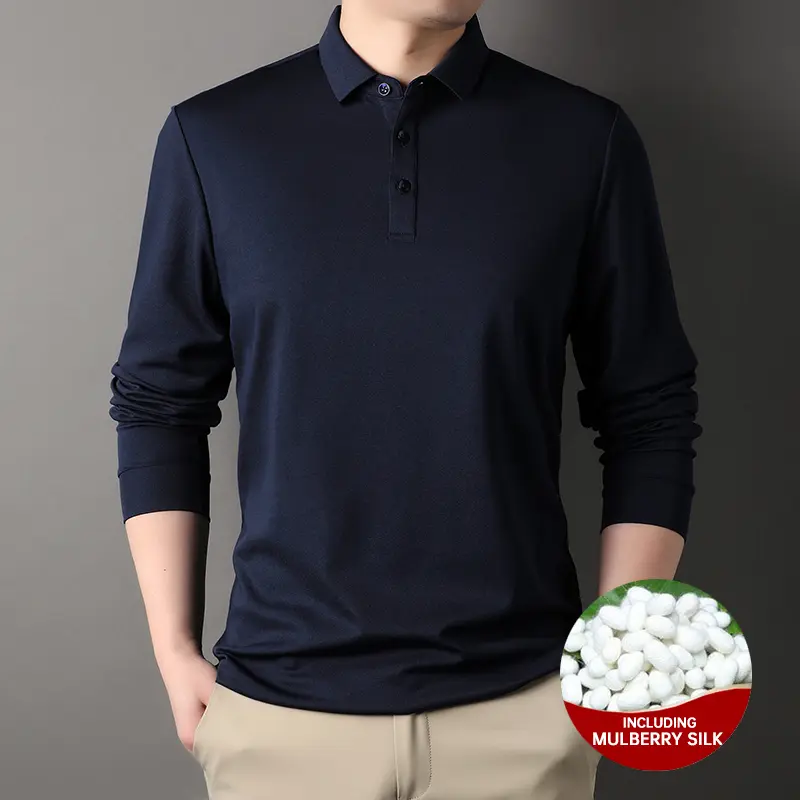 High End Luxury New Designer Fashion Brand Shirts For Men Polo Include Mulberry Silk Casual Long Sleeve Tops 2025 Mens Clothes