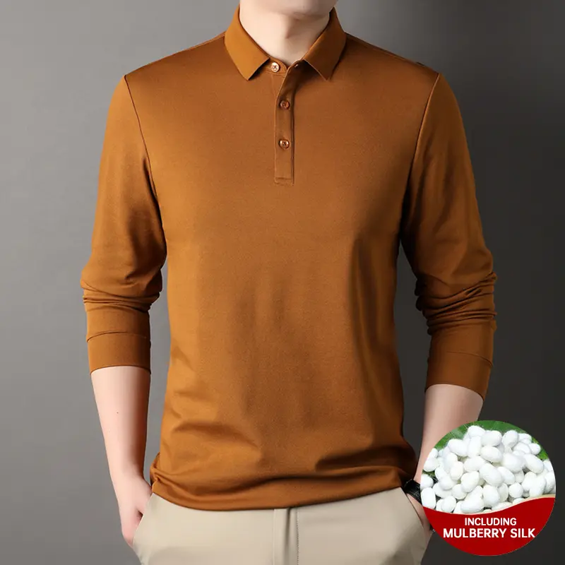 High End Luxury New Designer Fashion Brand Shirts For Men Polo Include Mulberry Silk Casual Long Sleeve Tops 2025 Mens Clothes