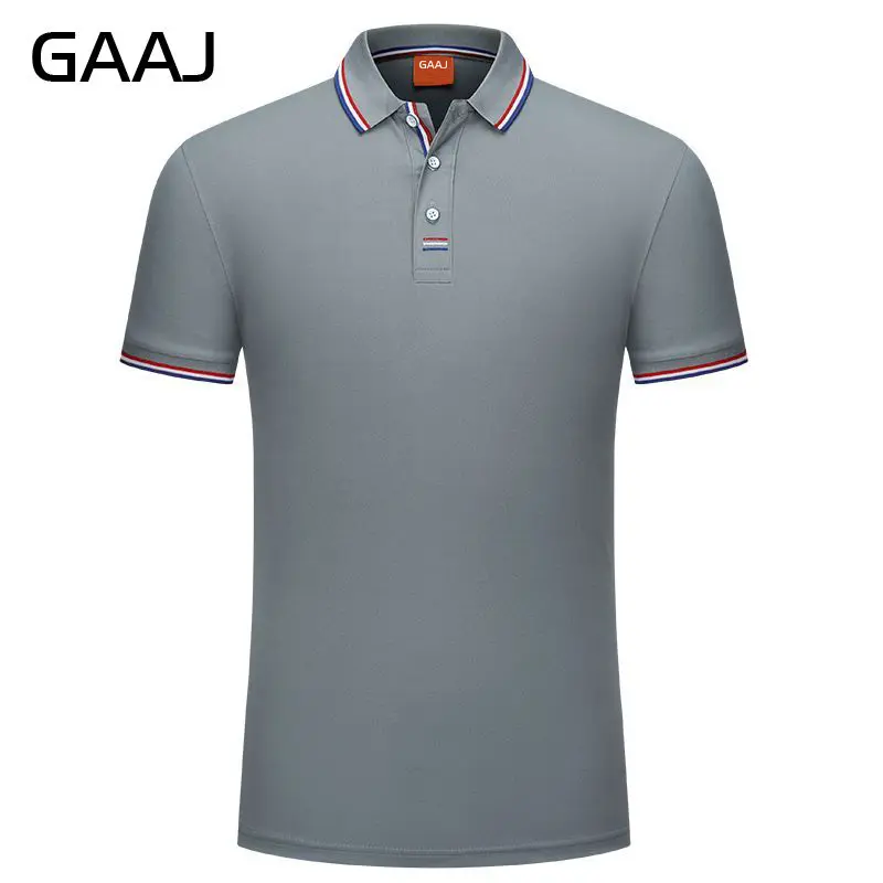 GAAJ Men Cotton Polo Shirt,Netherland France Russia Luxembourg Stripes,Business Blouses,Short Sleeves Tee Shirt,Brand Clothing
