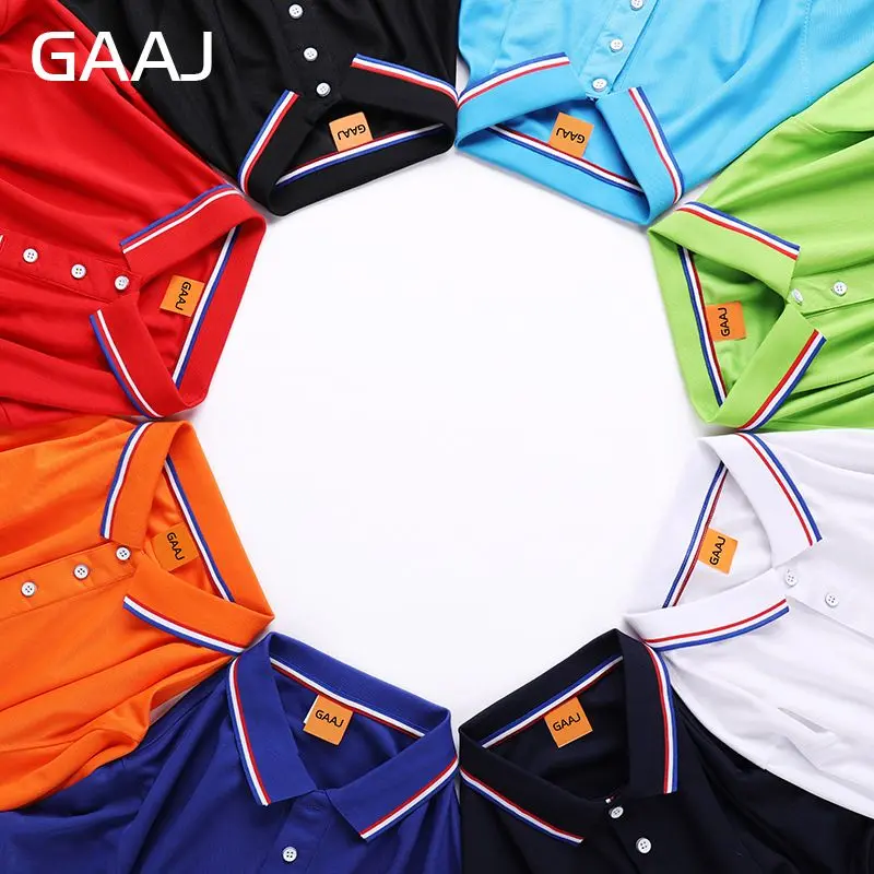 GAAJ Men Cotton Polo Shirt,Netherland France Russia Luxembourg Stripes,Business Blouses,Short Sleeves Tee Shirt,Brand Clothing
