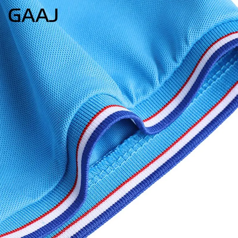 GAAJ Men Cotton Polo Shirt,Netherland France Russia Luxembourg Stripes,Business Blouses,Short Sleeves Tee Shirt,Brand Clothing