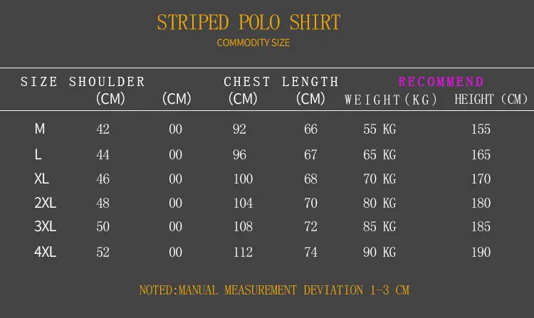 Men'S Classic Striped Polo Shirt 95% Cotton Short Sleeve 2025 Summer Plus Oversize 4XL