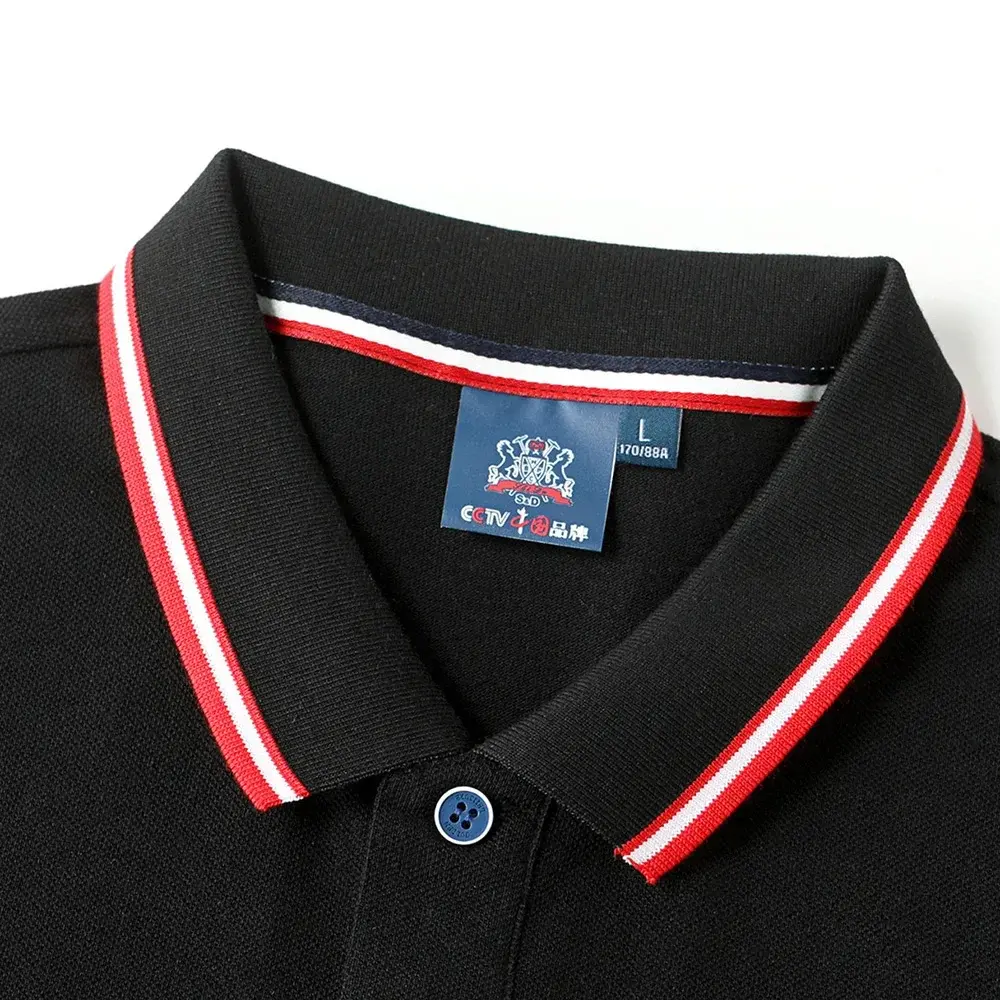 100% Cotton Quality Polo Logo Personalization Men Women Short Sleeve Shirts Striped Lapel Golf Tees Summer Top Shirt Custom