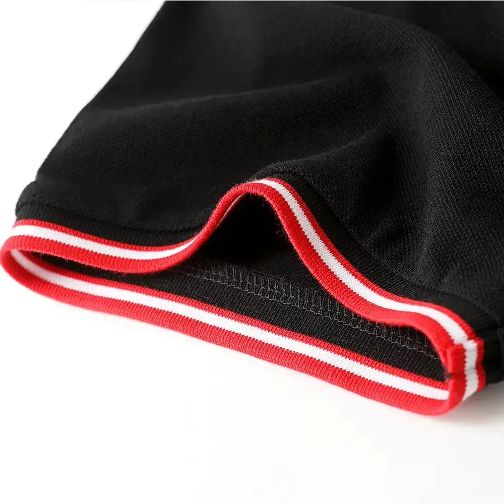 100% Cotton Quality Polo Logo Personalization Men Women Short Sleeve Shirts Striped Lapel Golf Tees Summer Top Shirt Custom