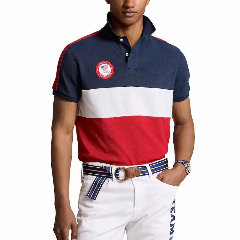 New Summer 2024 Polo Shirt With Lapel Collar And Short Sleeves Casual Luxury Brand Fashionable Golf Sports Men's Striped Tees