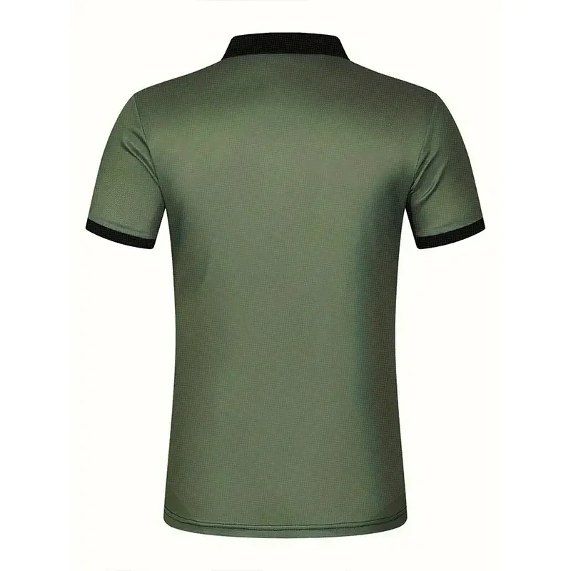 Summer New Stripe Polo Shirt  Men Casual Sport Lapel Golf Polo Shirt Tops Casual Men Polo Shirt  Short Sleeve Tops Polo Shirt