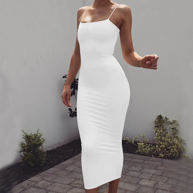Spaghetti Strap Backless Sexy Long Dress Party Off Shoulder Strapless Summer Maxi Dress Black Bodycon Dress Women vestido robe