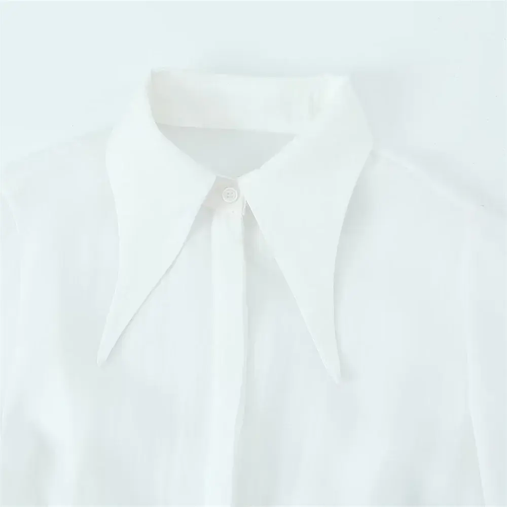Autumn New Product Women's Fashion Style Slimming Collar Long Sleeve Shirt Decoration Short Dress