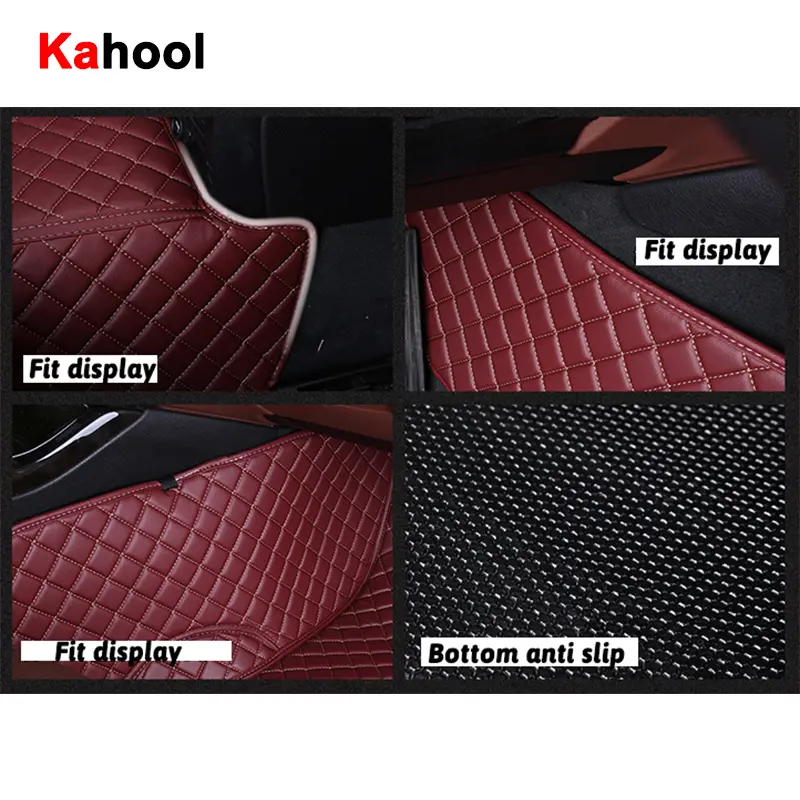 KAHOOL Custom Car Floor Mats For KIA Stonic 2017-2023 KX1 Auto Carpets Foot Coche Accessorie