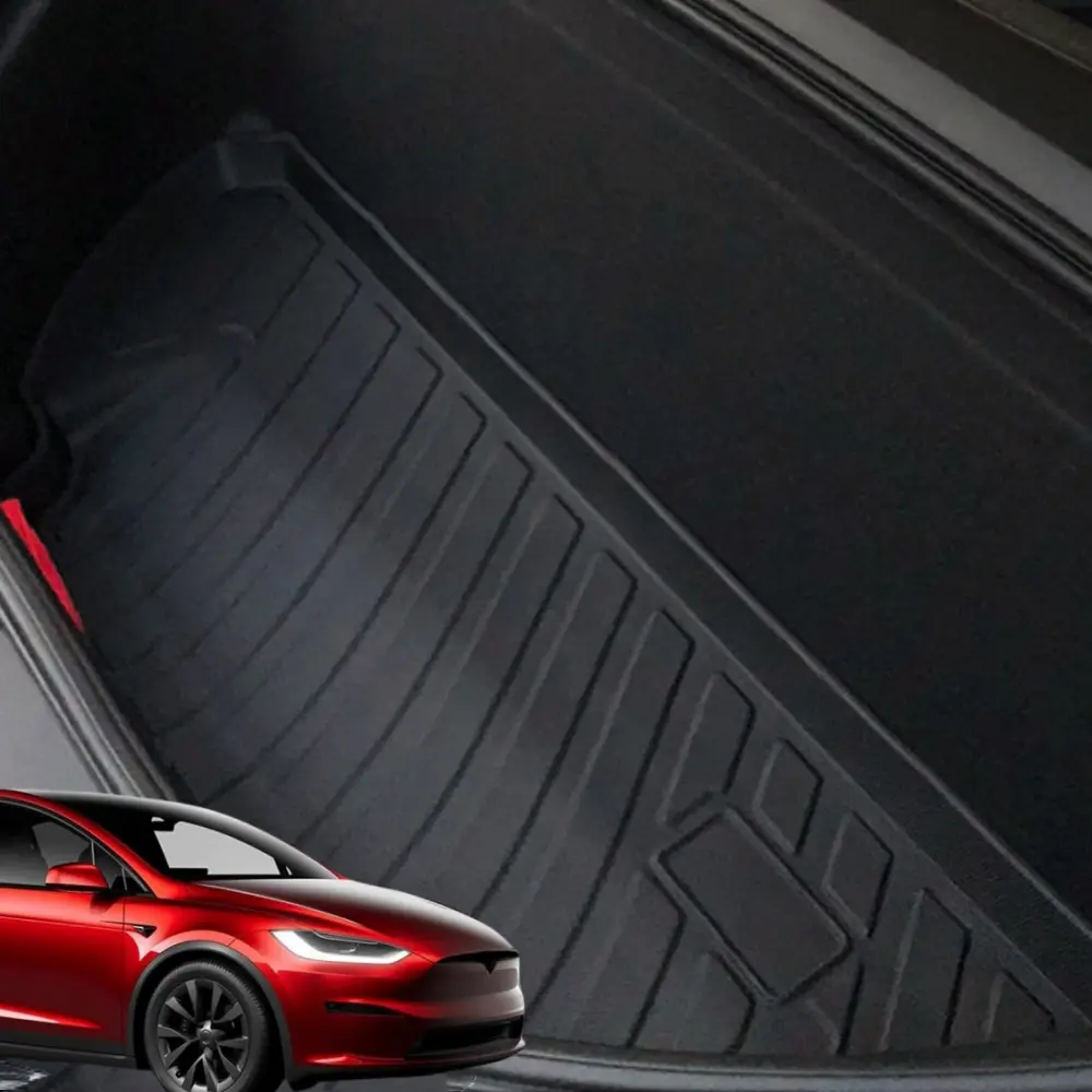 For Tesla Model X 2016-2020 TPE Floor Mats,5/6/7 Seater All Weather Waterproof Anti-Slip Trunk Liners Interior Accessories