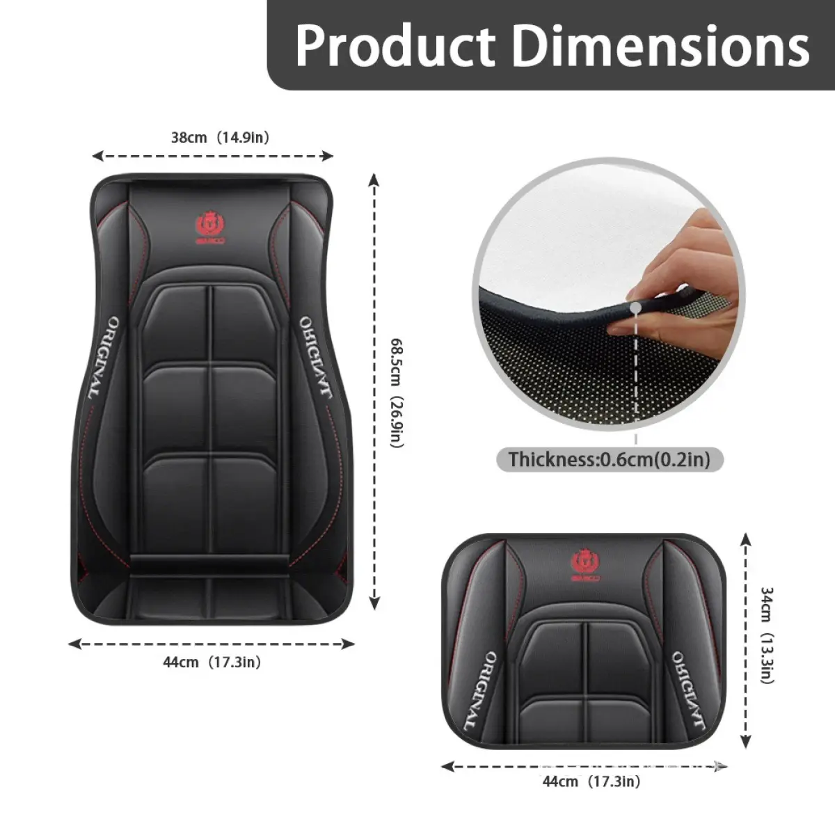 4 PCS 2D Universal Style Car Floor Mat for HYUNDAI Solaris Sonata Creta Encino Elantra Creta Ix25 Ix35 Kona Car Accessories