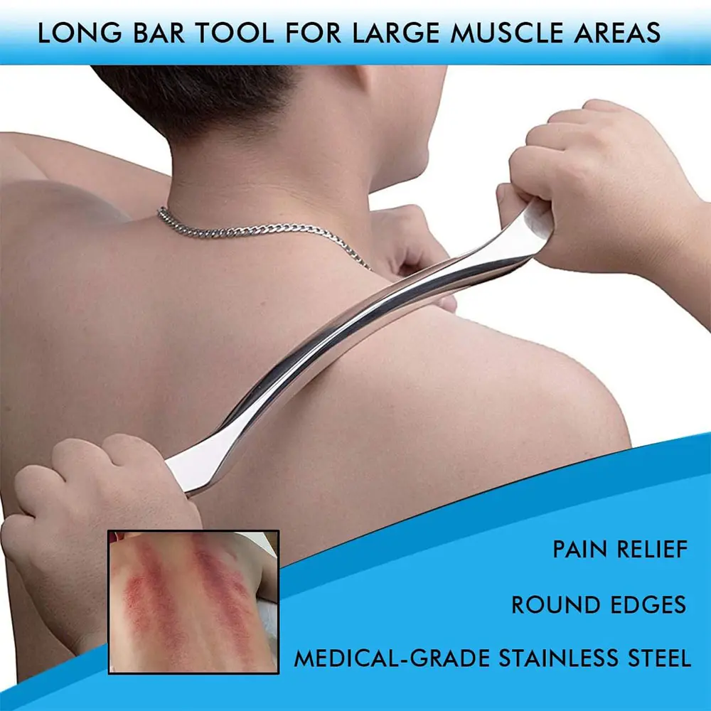 1/4/7 Pcs Great Stainless Steel Gua Sha Scraping Massage Tool Set for Back, Legs, Arms, Neck, Shoulder and Whole Body Acupoints