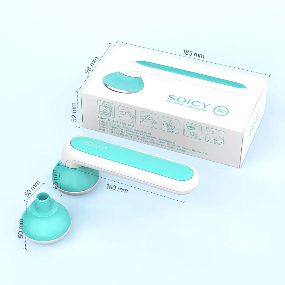 Face Ice Roller Eyes Facial Cooler Neck Face Massagers Ice Massage Roller Cooling Derma Stamp Cold Therapy Skincare With 2 Heads