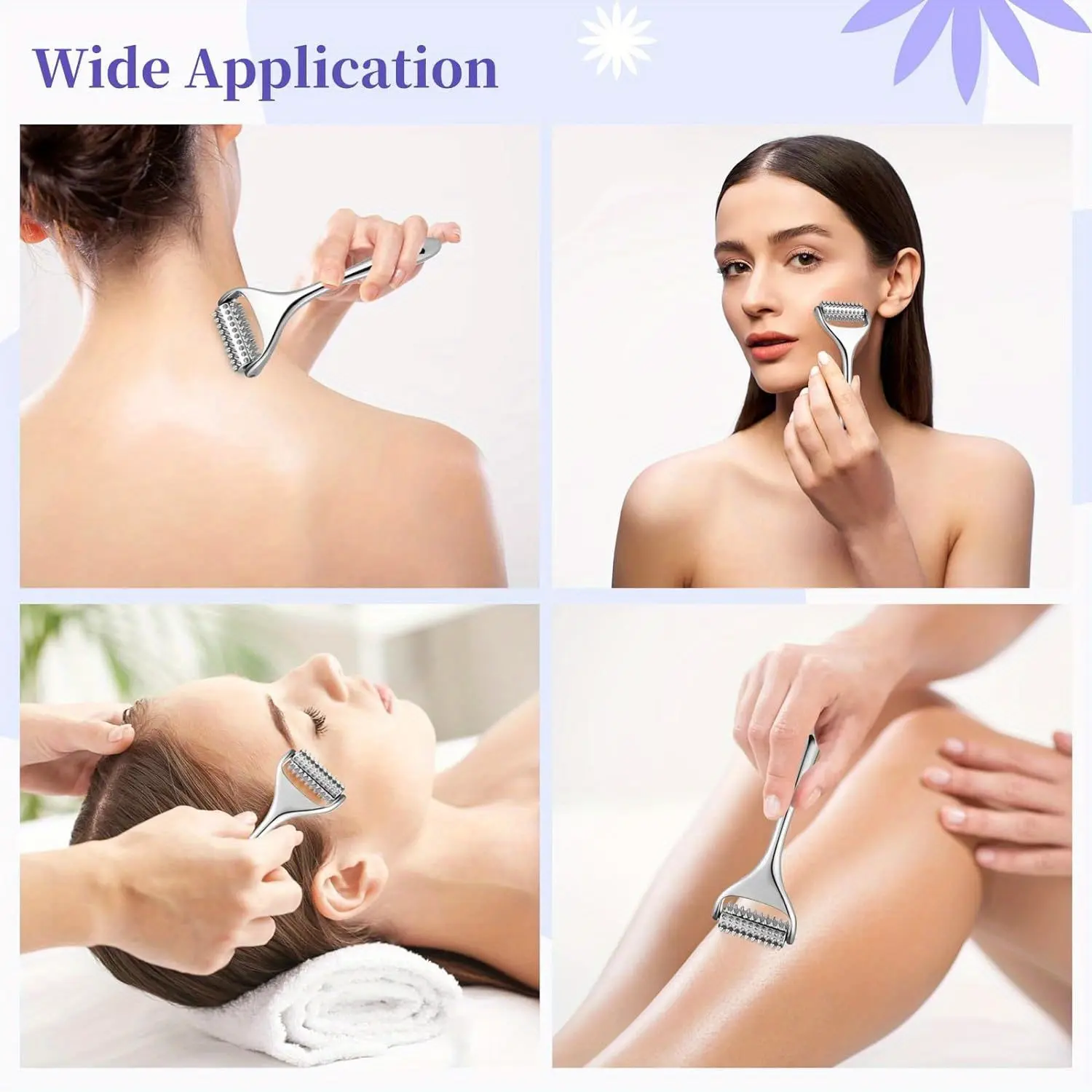 Stainless Steel Eye Massager & Face Rollers Face Massager Tool For Puffiness Eye Bags Ideal For Daily Facial Care Body Massager