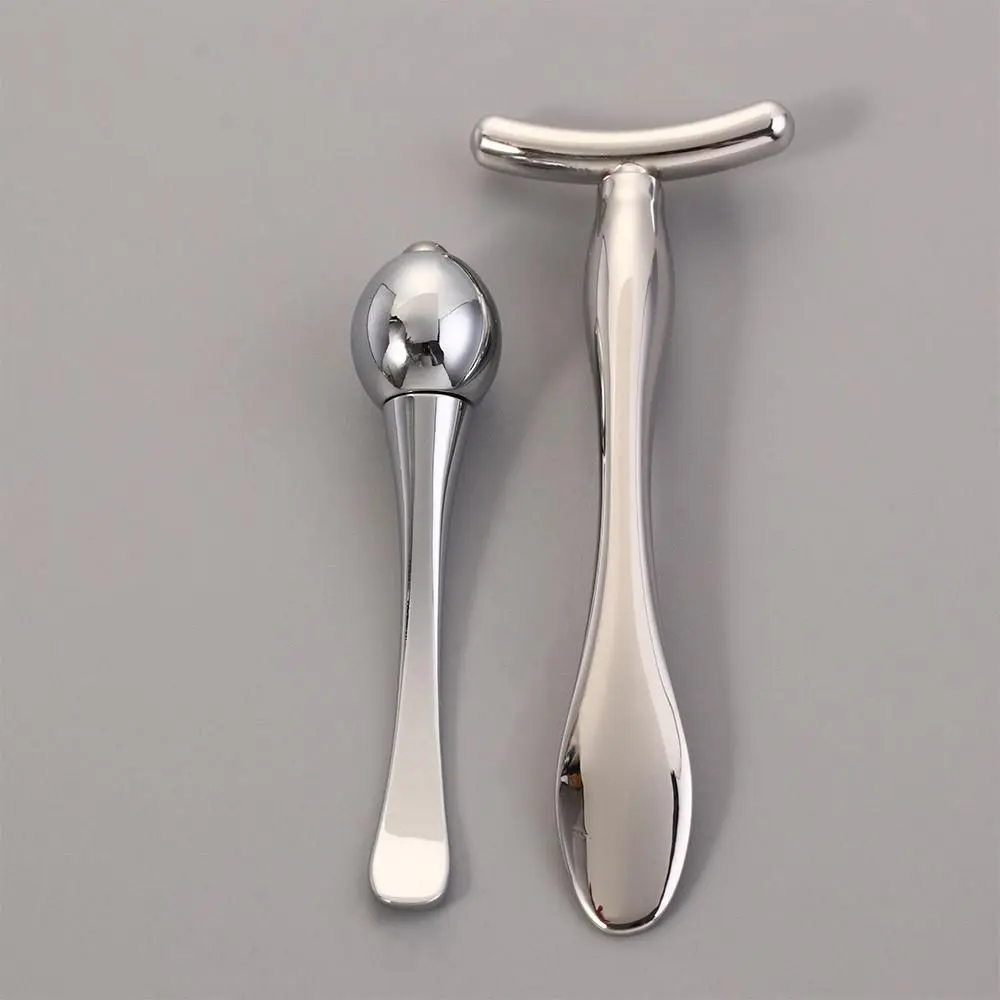 Skincare Product Mini Massage Stick Facials T-shape Face Lifting Eye Massage Roller Face Cream Applicator Eye Cream Spoon