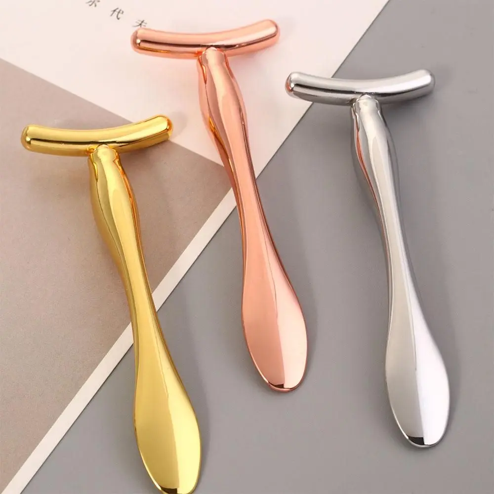 Skincare Product Mini Massage Stick Facials T-shape Face Lifting Eye Massage Roller Face Cream Applicator Eye Cream Spoon