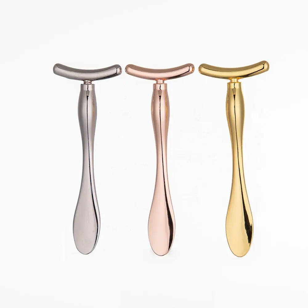 Skincare Product Mini Massage Stick Facials T-shape Face Lifting Eye Massage Roller Face Cream Applicator Eye Cream Spoon