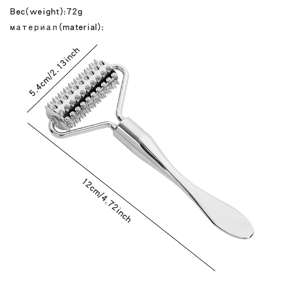 Face Roller Massage Zinc Alloy Facial Neck Spatula Roller Massager to Improve Fine Line Anti Wrinkle Acne Shrink Pores Skin Care