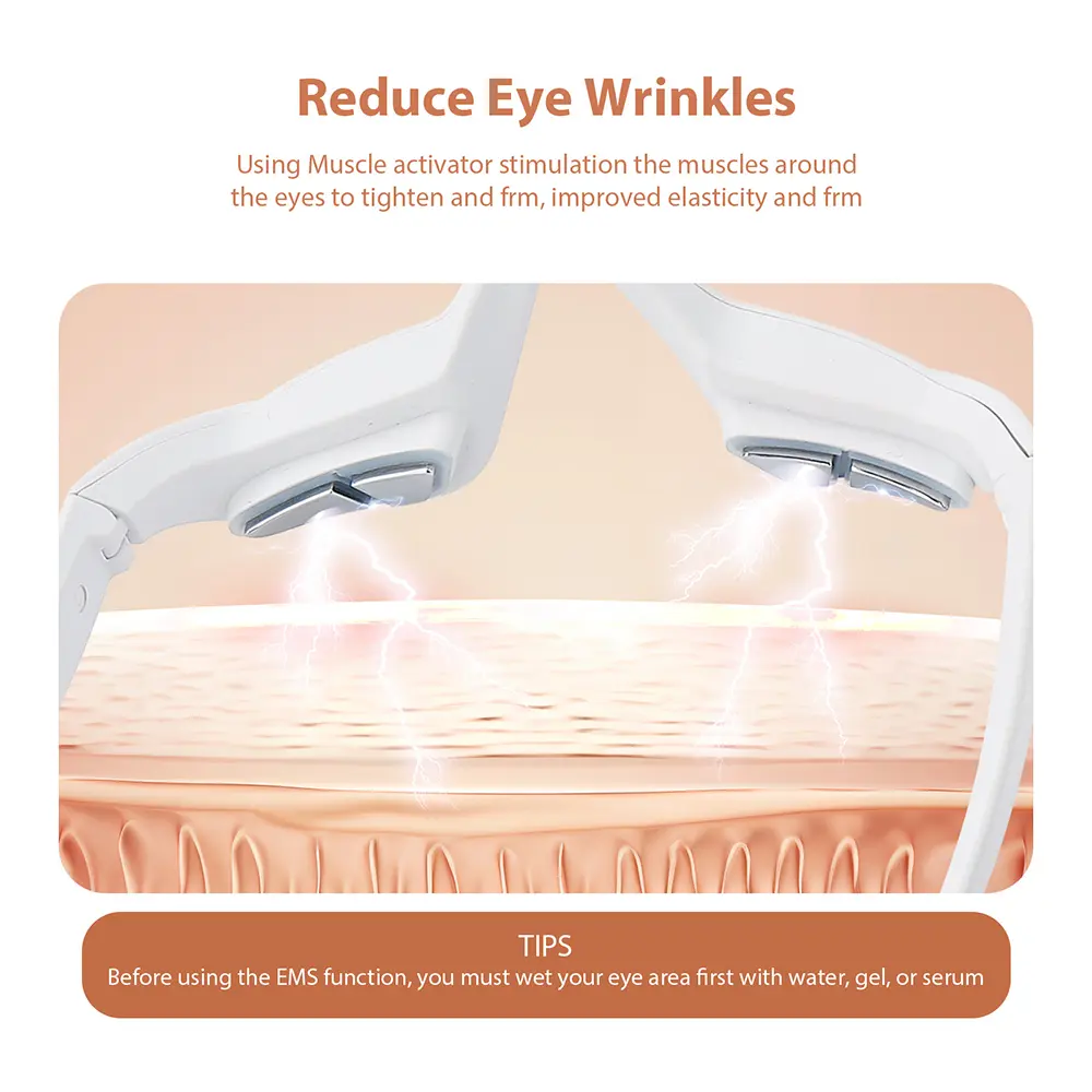 Undereye Eye Massager Glasses Dark Circles Eye Bag Remover Reduce Puffiness Wrinkles Essence Introducer Eye Beauty Device