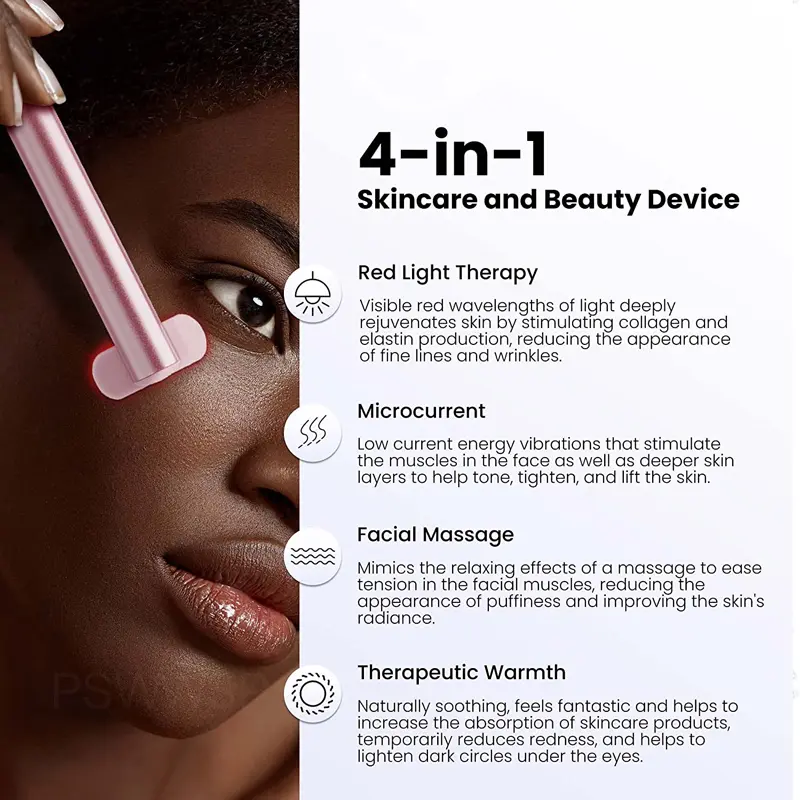 EMS Eye Vibration Massager Wand Facial Beauty Tool for Removing Wrinkles Dark Circles Pockets - Skin Care Device