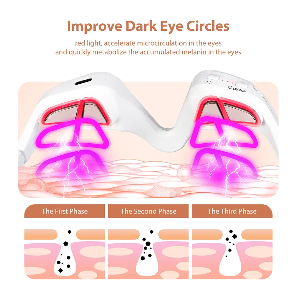 Undereye Eye Massager Glasses Dark Circles Eye Bag Remover Reduce Puffiness Wrinkles Essence Introducer Eye Beauty Device