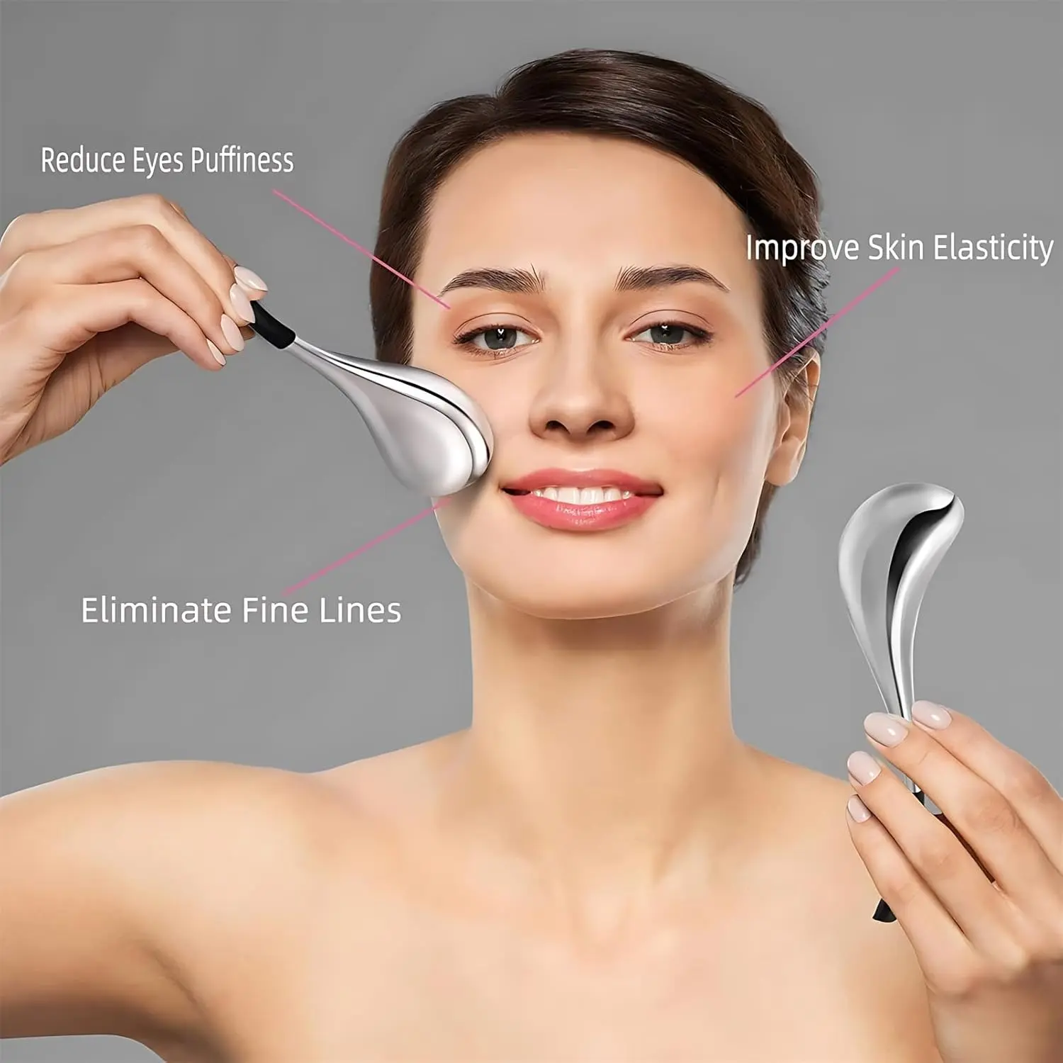 Ice Globes Facial Skin Care Tool for Face and Eyes Stainless Steel Beauty Cryo Sticks for Women Cooling Spa Globes Cold Roller