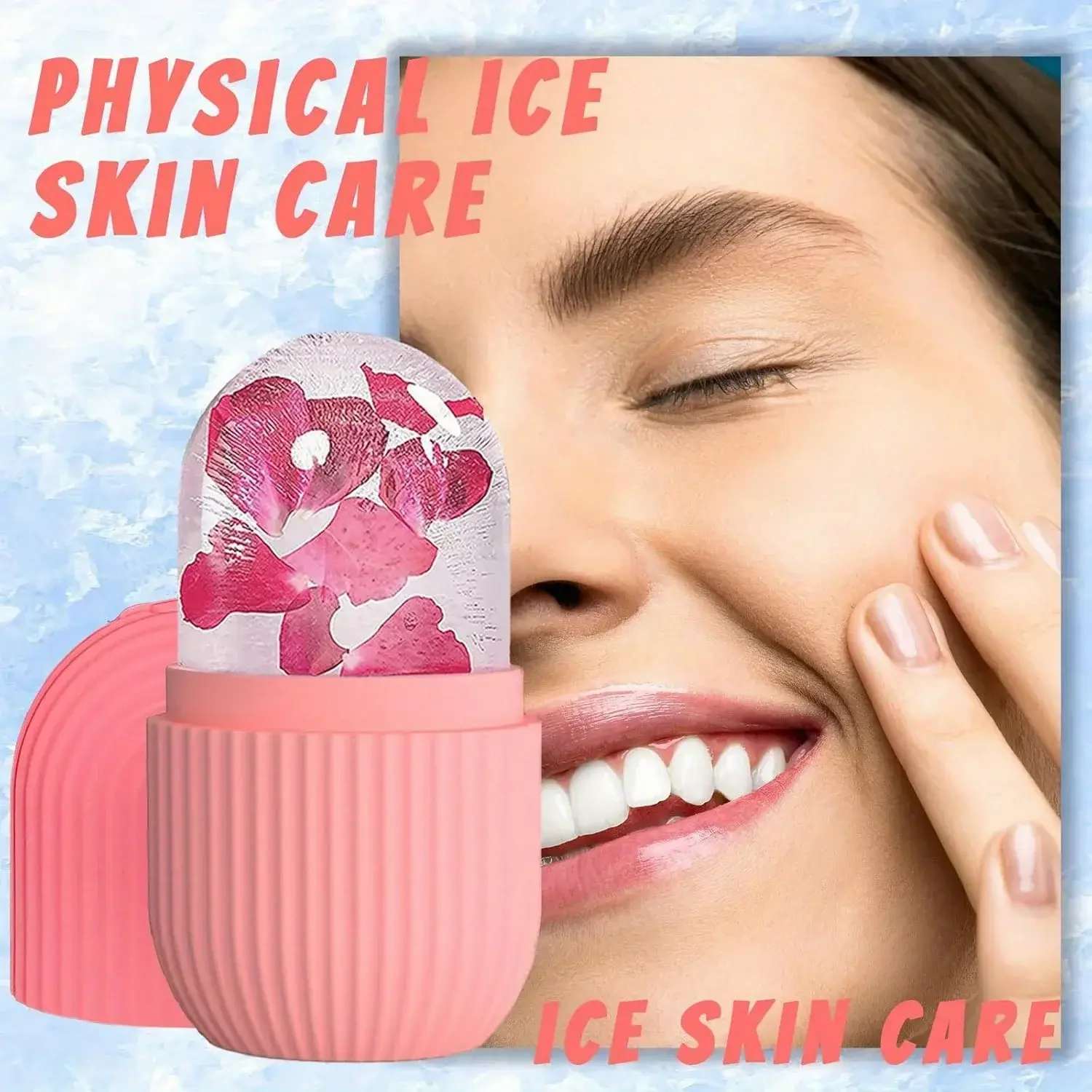Ice Roller For Face & Eye Face Massage Silicone Ice Mold For Face Beauty Puffiness Relief Facial Massager Skin Care Tools