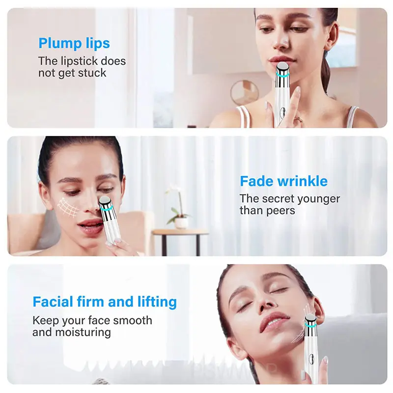Electric Facial Massager Micro Vibration Eye Beauty Instrument For Relax Eye Dark Circles Eye Bags Wrinkles Puffiness
