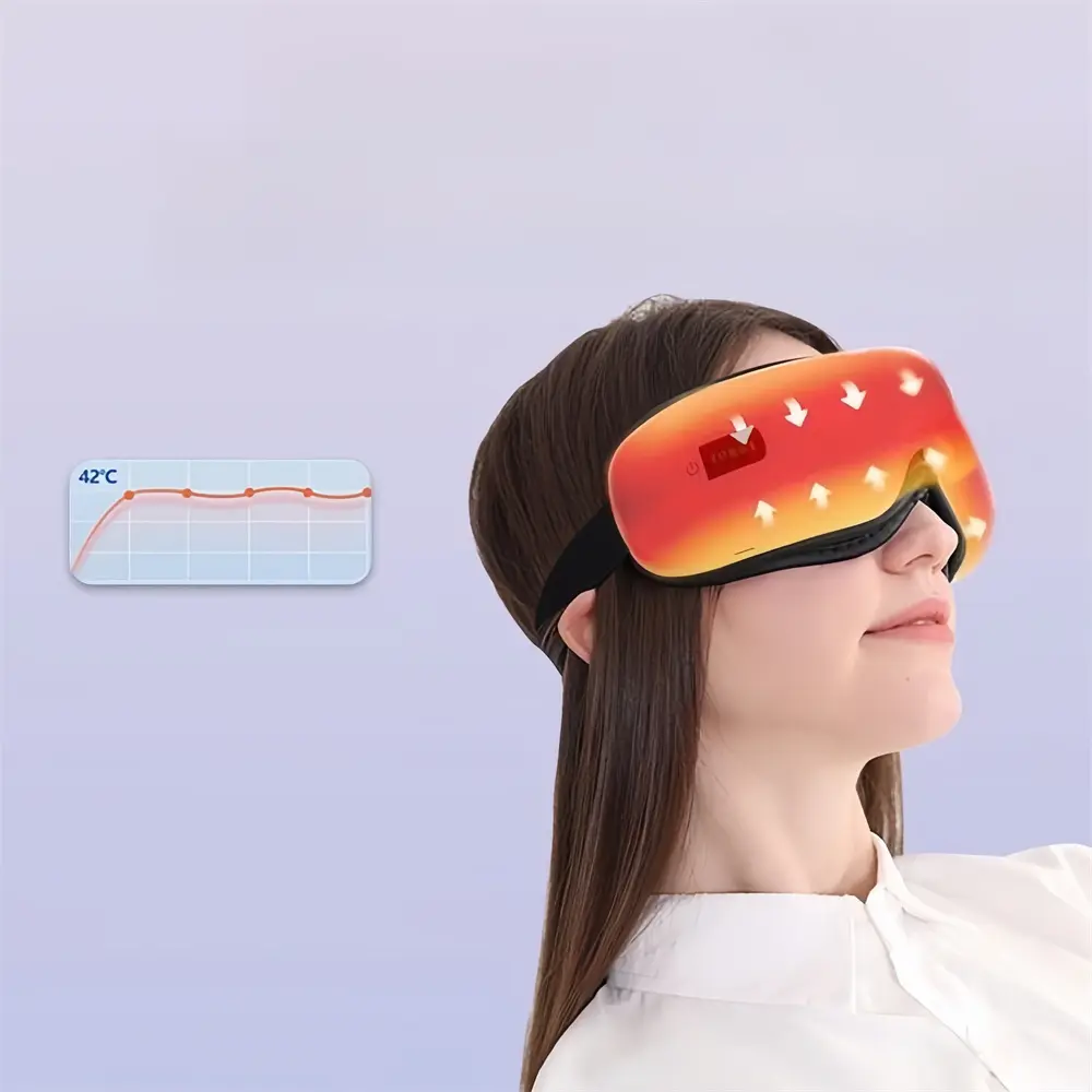 Eye Massager Air Pressure Massage Hot Compress Vibration Eye Protector Bluetooth Music Silent Eye Mask