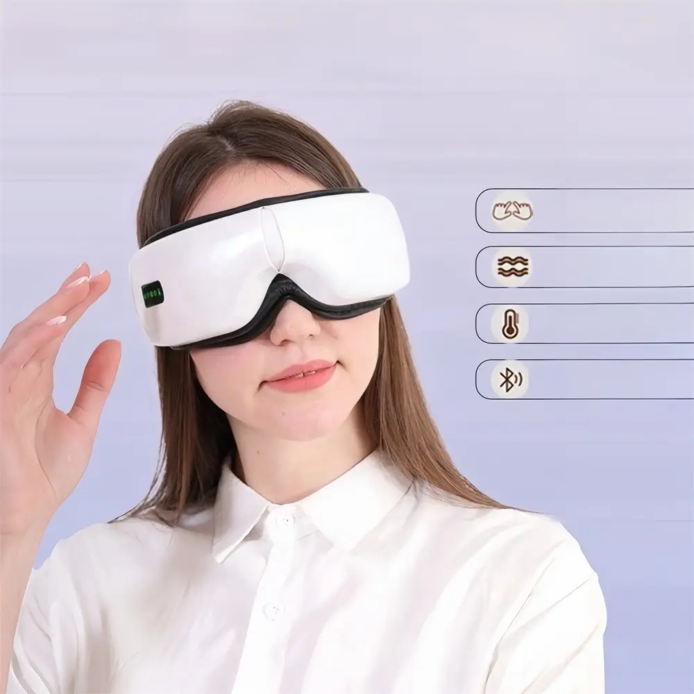 Eye Massager Air Pressure Massage Hot Compress Vibration Eye Protector Bluetooth Music Silent Eye Mask