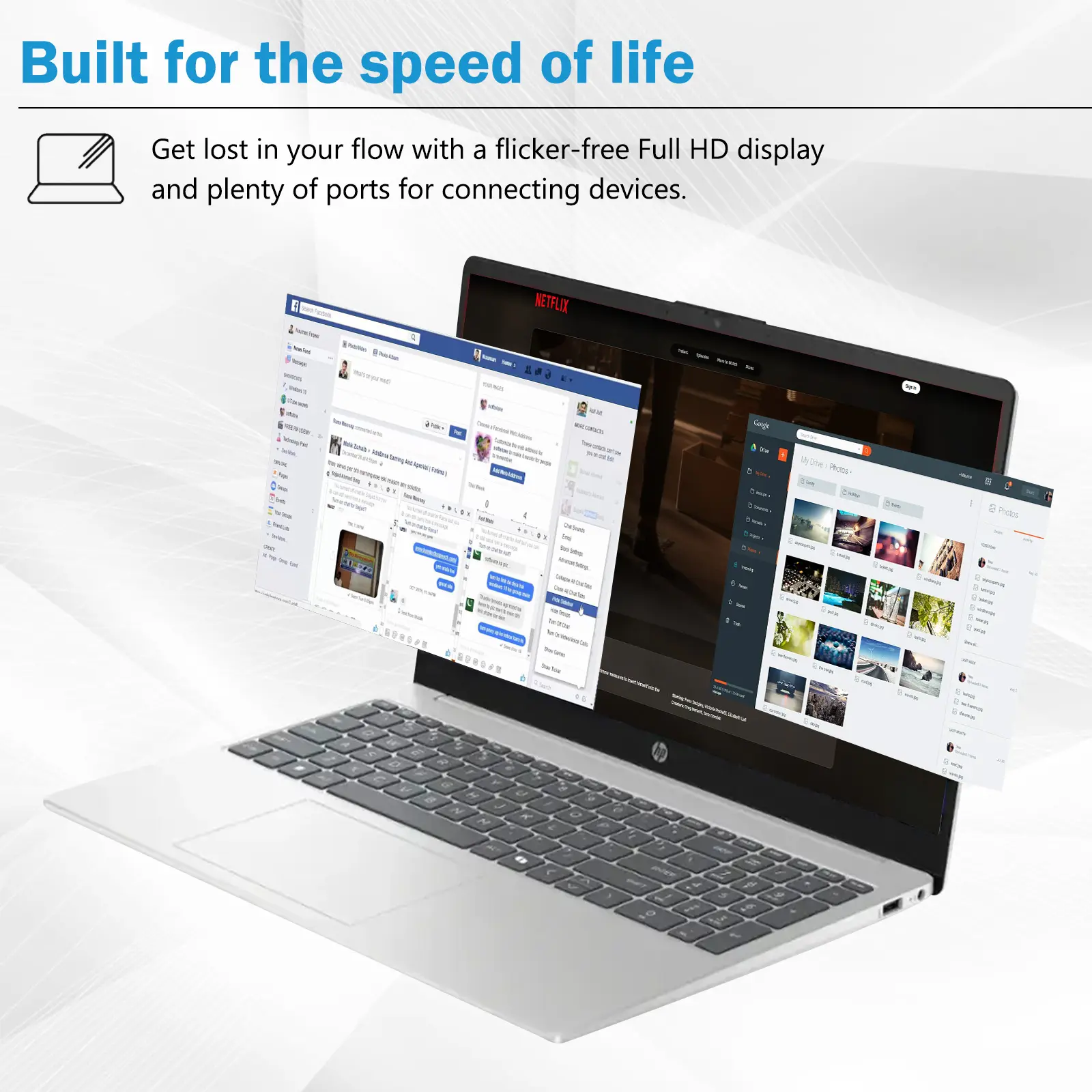 HP 15.6" Touch Screen Laptop, Intel Core i3-1315U, Up to 64GB RAM, Up to 4TB SSD, Win 11 Pro, Natural Silver