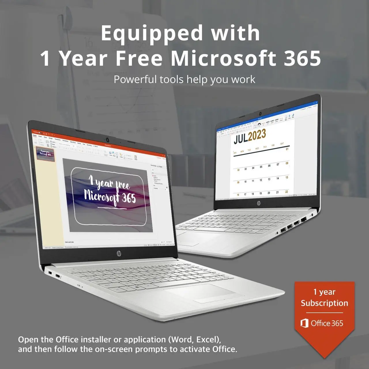 HP 14" Sutdent Laptop, Up to 16GB RAM, Up to 384GB Storage, Intel Celeron N4120, HD Webcam, 1-Year Office 365, Win 11 H, Silver
