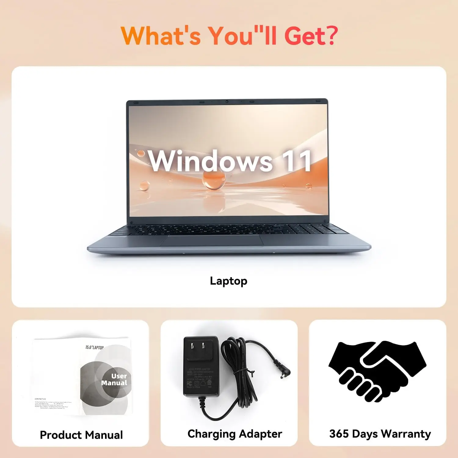 Notebook 15.6 Inch Laptop Windows 11 1366 * 768 Cheap Portable Intel Celeron N5095 Quad-Core Processors Laptop 8 RAM 256GB ROM