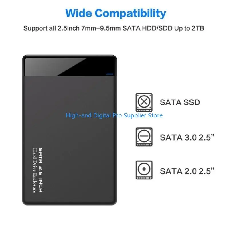 24TA USB3.0 2.5Inch Hard Drives Case SSDs Enclosure Hard Drives Disk Box Enclosure