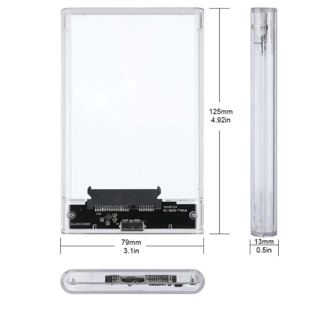 Hard Disk Boxs USB 3.0 type C 3.1  to SATA III Hard Disk Case 2.5 Inch HDD SSD Shell External Enclosure Hard Drive Disk Box