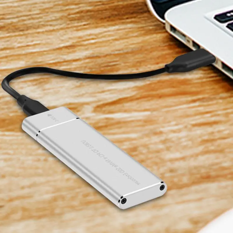 NVMe M2 SSD Enclosure External Case SSD NVME Enclosure PCIE 10Gbps USB 3.1 Gen2 USB C Adapter Aluminum Box M.2 NVMe SSD Case