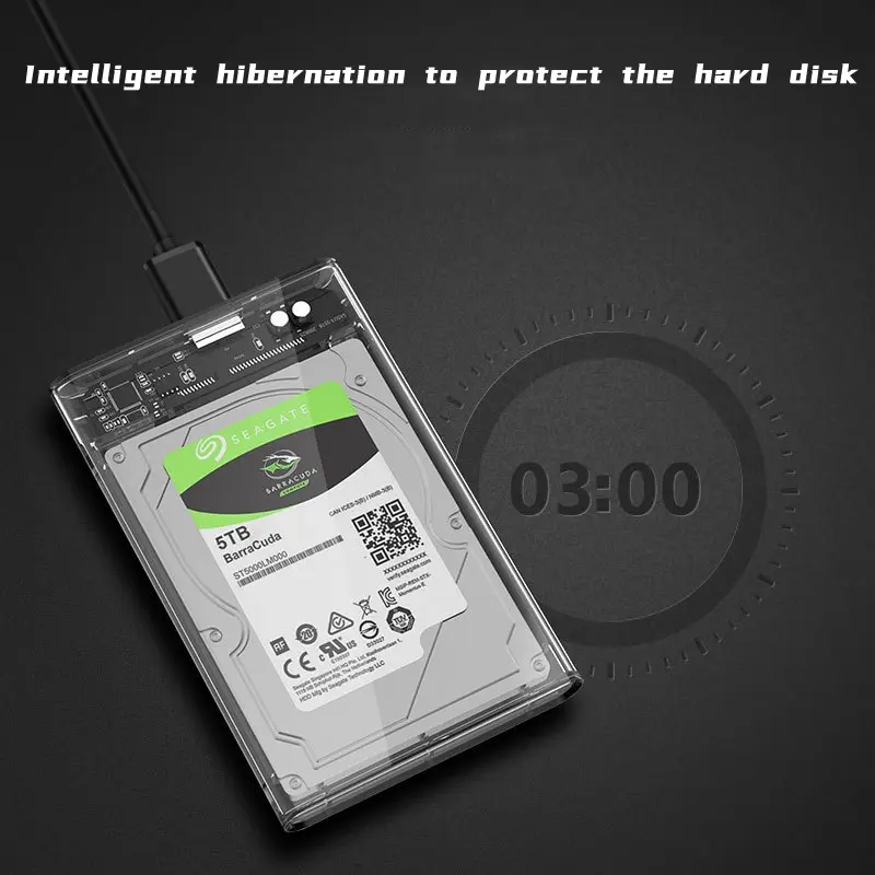 Hard Disk Boxs USB 3.0 type C 3.1  to SATA III Hard Disk Case 2.5 Inch HDD SSD Shell External Enclosure Hard Drive Disk Box