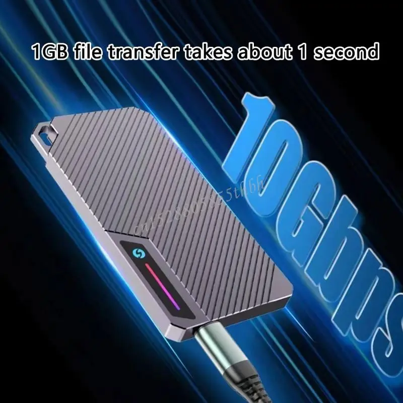 M.2 2280 Enclosure for NVMe Drive 10Gbps Installation Hard Drive Box with LED Y4QD