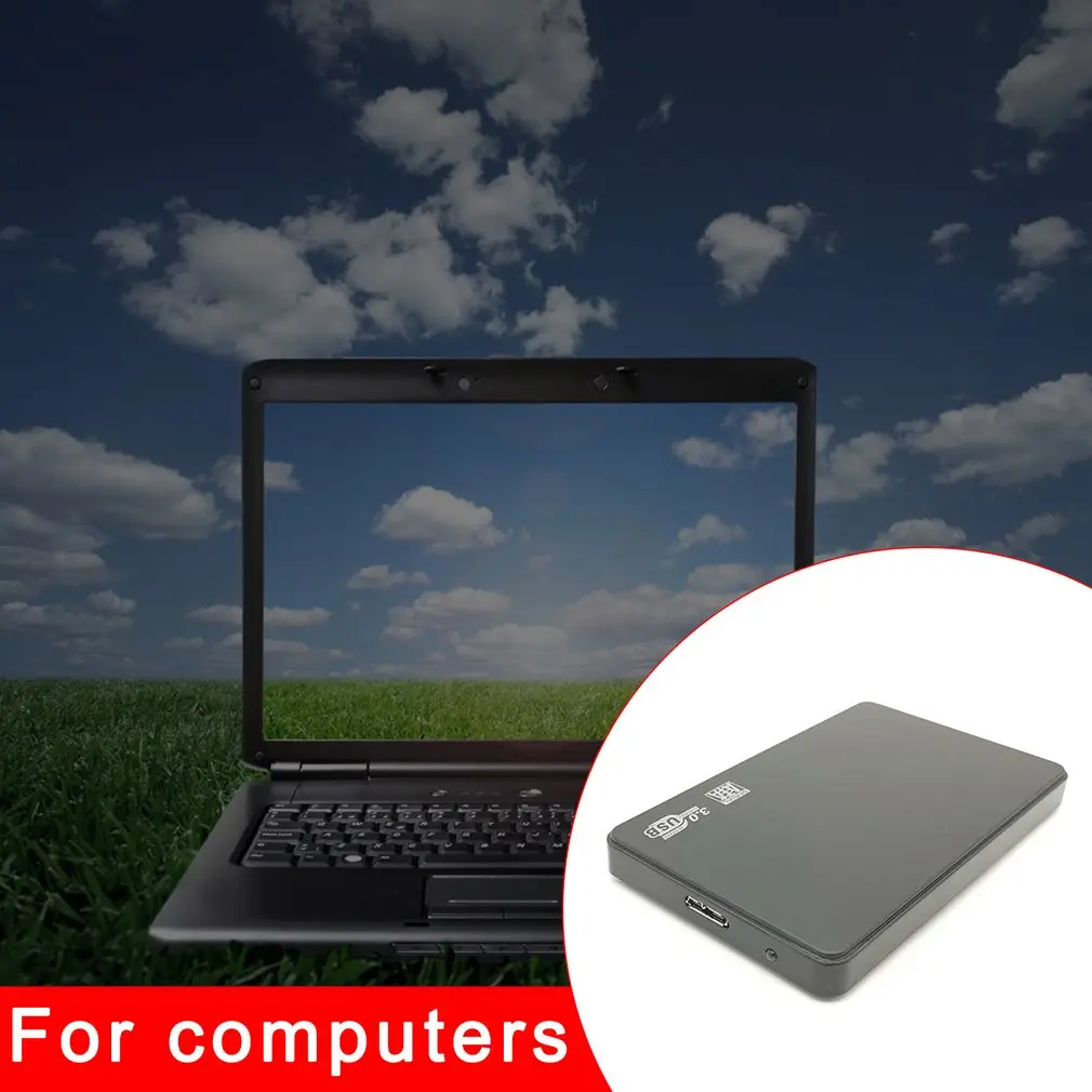 2.5-inch Mobile Hard Disk Box SATA to USB3.0 Notebook Hdd Solid-State Mechanical Hard Disk SSD Enclosure for Laptop Tool-free
