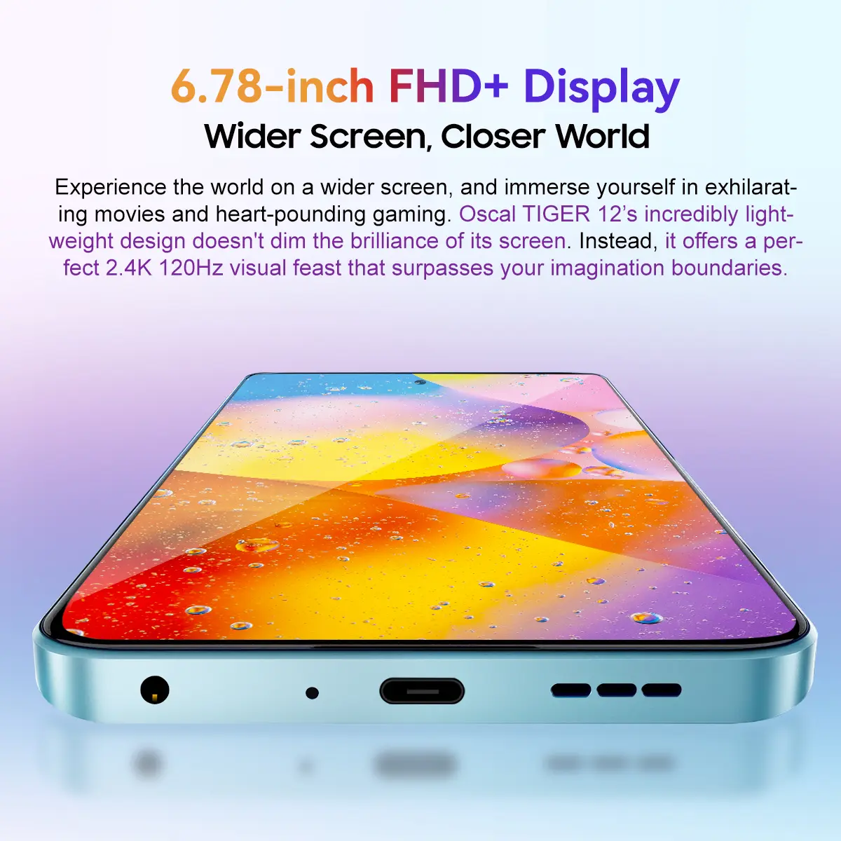 Blackview OSCAL TIGER 12 Smartphone Helio G99 6.78'' 120Hz 2.4K Display Cell Phone 8GB 128GB, 64MP, Mobile Phone Android13