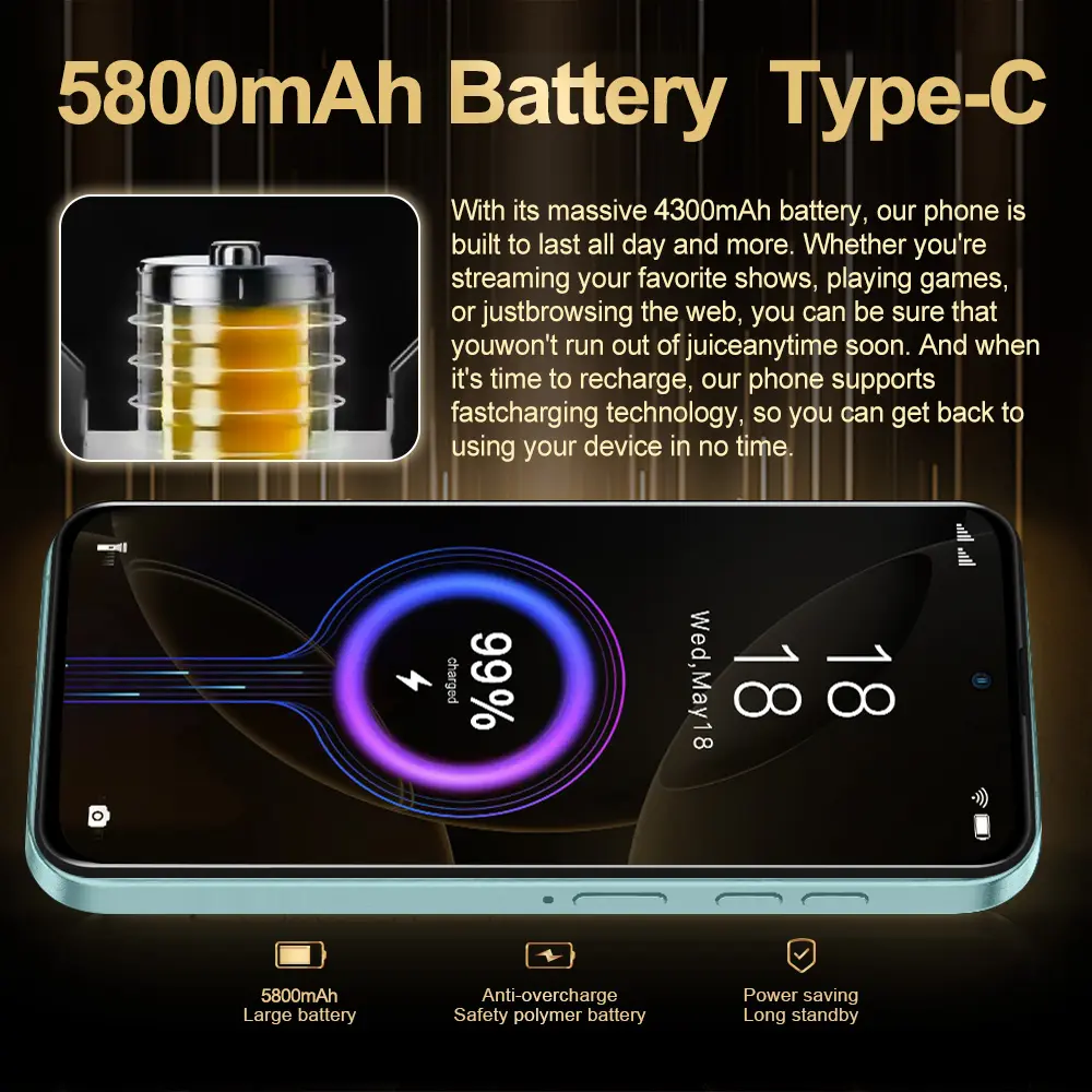 FUFFI Note 15 Pro Smartphone Cellphone Android 14 6.56 inch Screen,12+512GB 24+48MP Mobile phone 5800mAh Google Play Store Phone