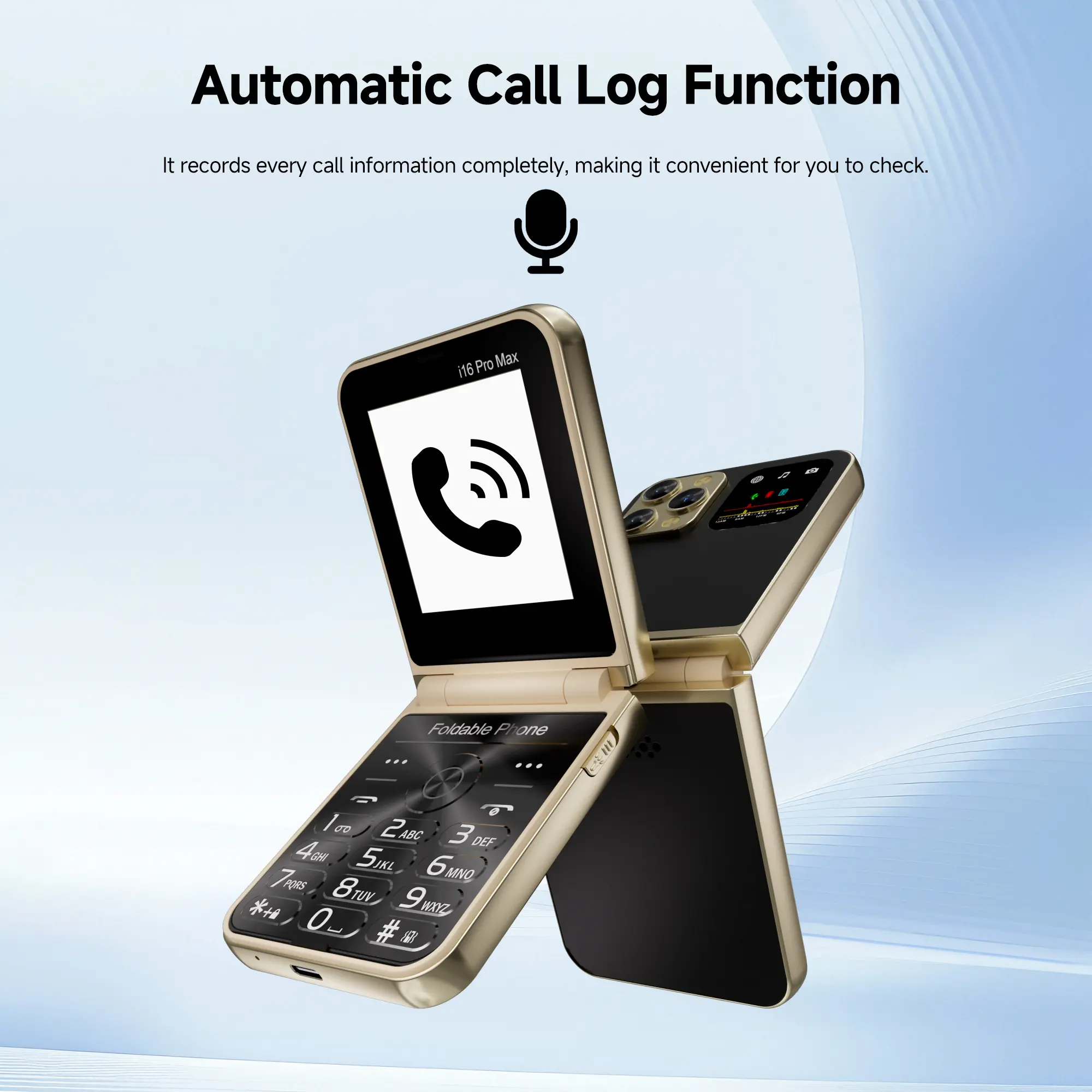 SERVO i16 PRO MAX Flip Mobile Phone 4 SIM Standby Speed Dial Magic Voice Flashlight Call Recording 2G GSM Button Fold Cellphones