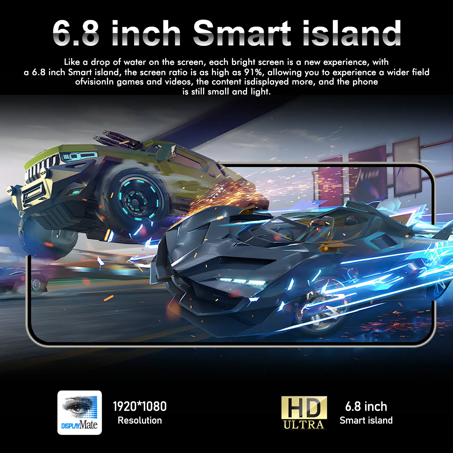 Note 14 Pro,Smartphone Cellphones Android 10,6.8 inch Screen,8+256GB,13+24MP,Mobile phone,5000mAh Google Play Store,Phone