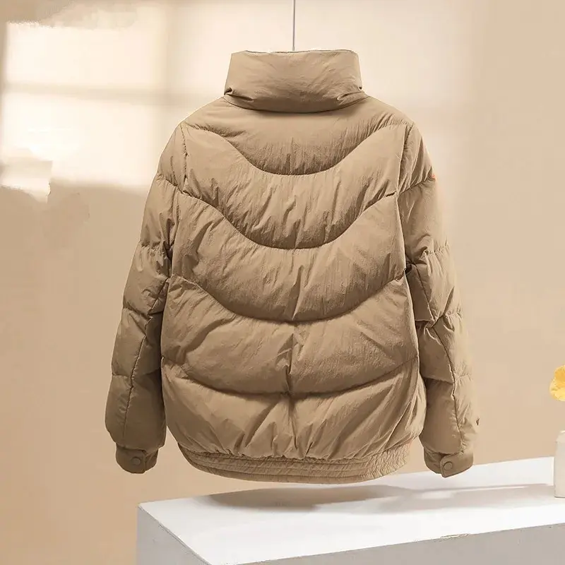 Korean Fashion Warm Coat Female Sweet Short Padded Coats Ladies Oversized Loose All-Match Outerwear Winter Cotton Parkas Women