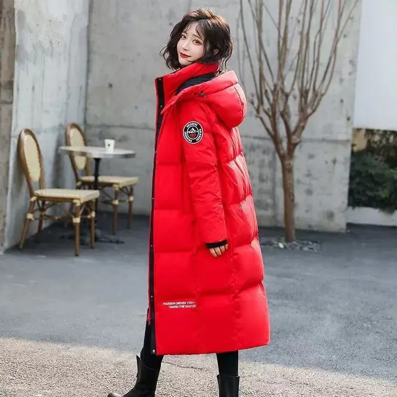 2025 New Winter Down Cotton-Padded Coat Women's Overcoat Fashion Thicke Warm Parka Loose Mid-Length Slimming Hooded Cotton Coat