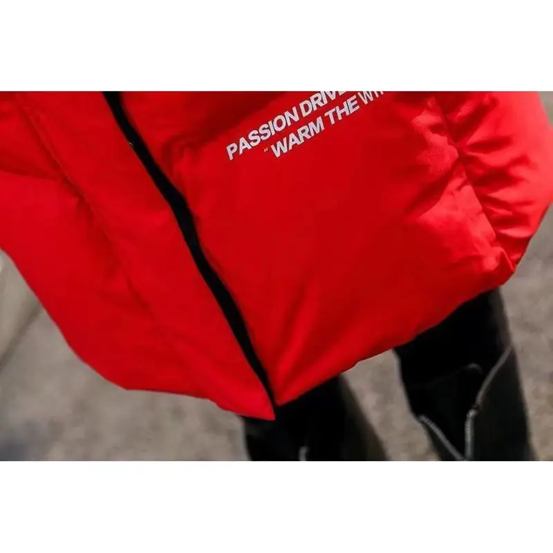 2025 New Winter Down Cotton-Padded Coat Women's Overcoat Fashion Thicke Warm Parka Loose Mid-Length Slimming Hooded Cotton Coat