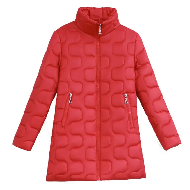 Winter Long Warm Down Cotton-Padded Jacket Women Overcoat 2025 New Slim Casual Students Light Cotton Clothes Female Outwear