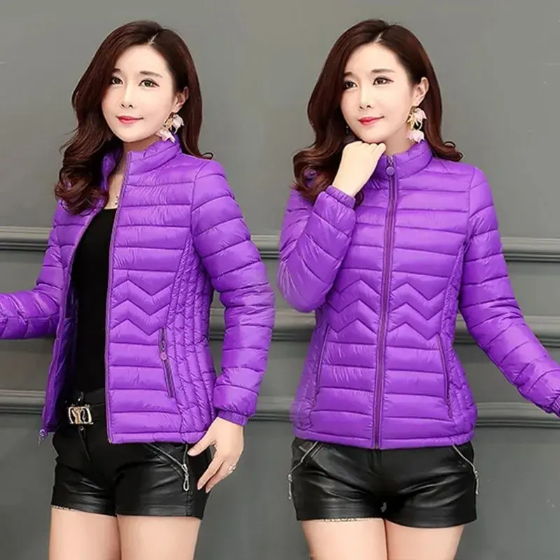 Women Parkas Winter Jacket Down Cotton Jacket Warm Korean Casual Lightweight Solid Color Parka 2023 New Female Snow Coat Outwear