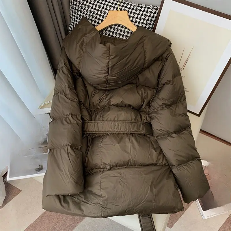 Matakawa Hooded Autumn Winter Jackets Women Korean Fashion Thick Warm Vintage Parkas Coats Solid Basics Simple Chaquetas