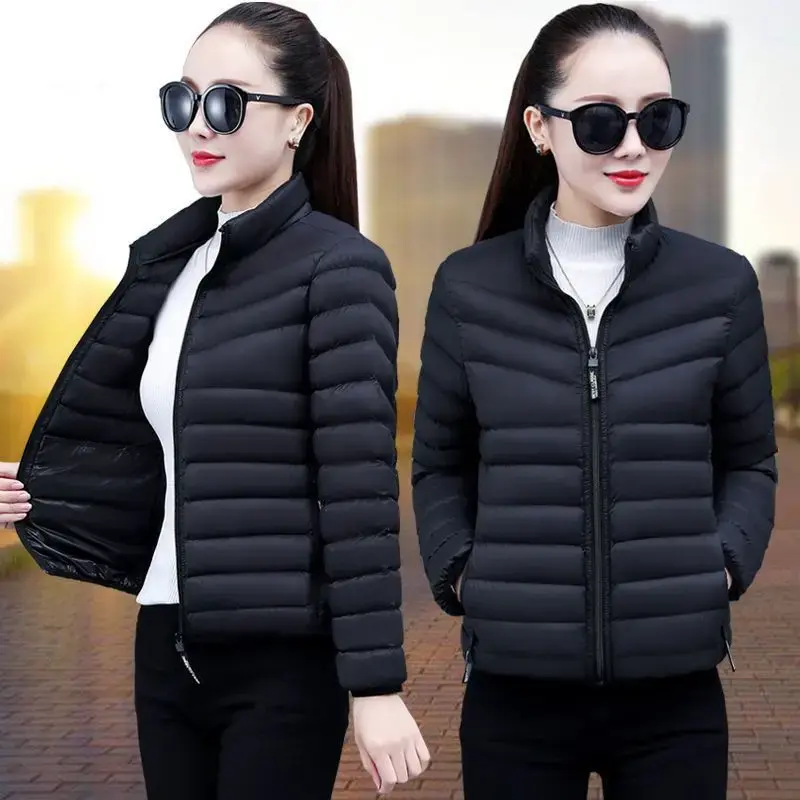 Women's Trendy Inner Slimming Cotton Coat 2024 New Style Lightweight Thin Jacket Cropped Slimming Versatile Inner Lining Parkas